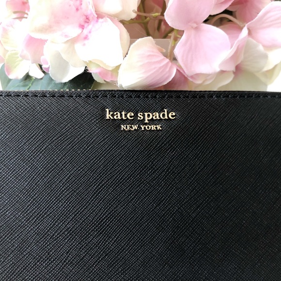 NWT Kate Spade Large Leather Wallet Black👛 - Picture 2 of 4
